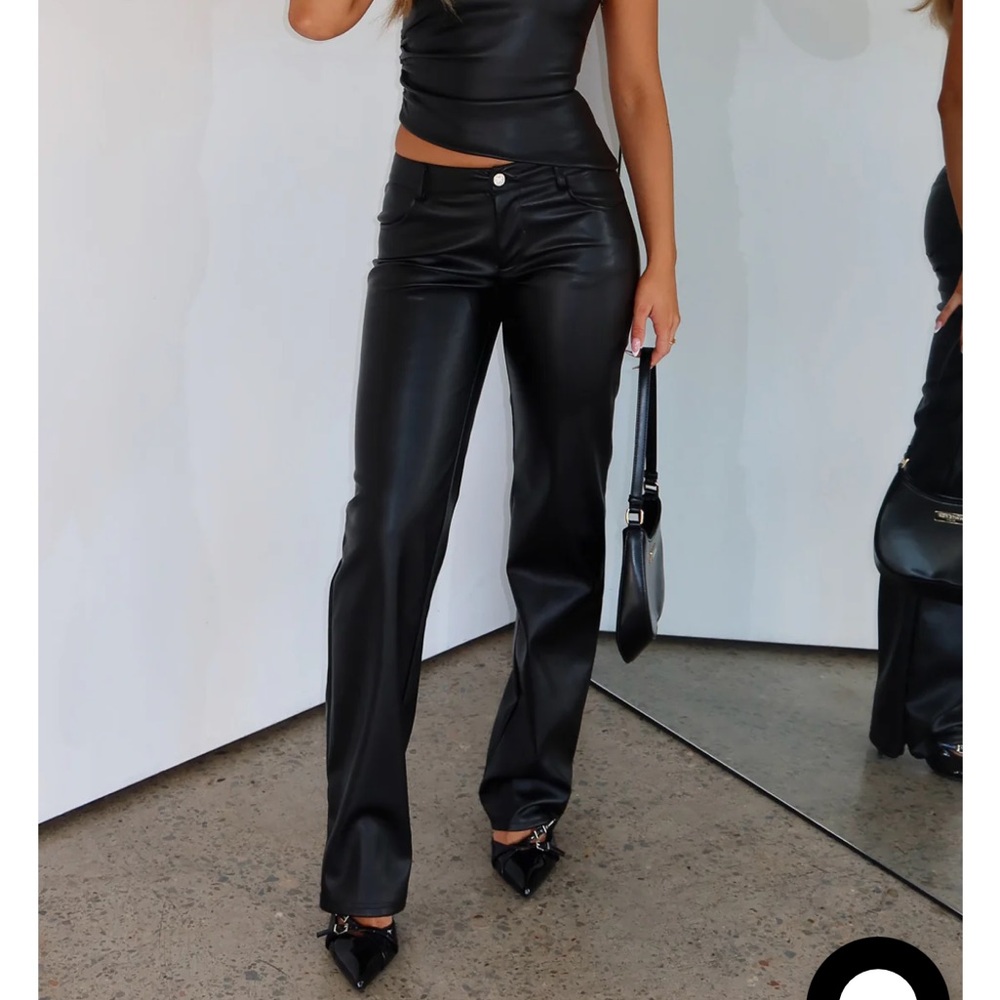 White Fox Boutique, Hopeful For Today PU Pants , Leather pants